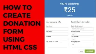 How to Create Donation Form Using Html CSS and JavaScript || Donation Form Kaise Banaye