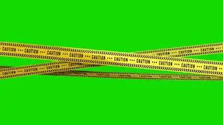 Caution Police Line 1080p 60fps / Greenscreen HD for Vlogs