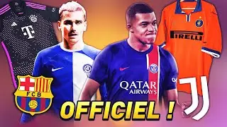 LES NOUVEAUX MAILLOTS DES GRANDS CLUBS 2023/24 ! DE GROSSES SURPRISES AVEC LE PSG, BAYERN, INTER...