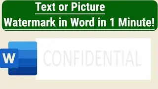 How to Insert a Watermark in Word Document - (2025 Text & Picture watermark guide)