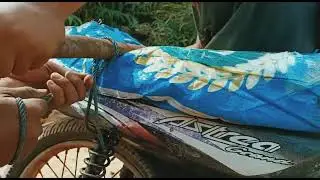 persiapan cari kayu untuk membuat lampu likur