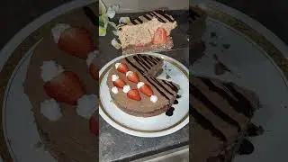 Chocolate Mousse Cake With Strawberries #chocolate #mousse #strawberries #cake
