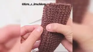 Вяжем митенки тунисским крючком