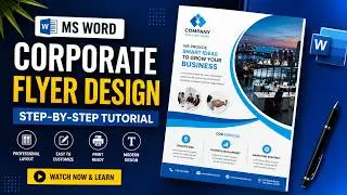 How to design Corporate Flyer  in Ms Word!! Ms word Flyer Design!! Flyer Design