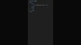 Draw a centered vertical line | html | 