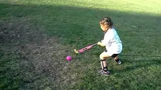 Aubrey playing Field Hockey