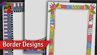 Doodle Frame | Border designs on paper | Front Page Design for School Project | Project Work Designs
