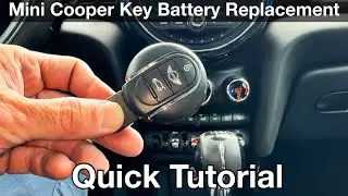 How to replace Mini Cooper Key Battery DIY Remote Fob