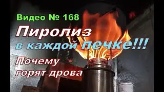 Пиролиз. Как и что происходит во время пиролиза древесины. Пламя в костре - это горит древесный газ!
