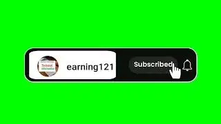 Subscribe Green screen like share button Free