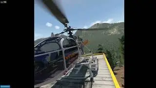 X-Plane 11 I SA315B Lama HB-ZMT I Short flight to some Helipads at Quatam River