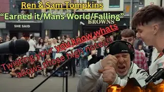 Reaction to Ren & Sam Tompkins {Earned it Mans World Falling} What Range these two have!!