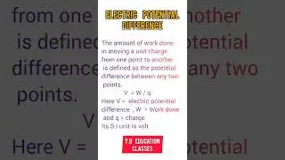 Electric potential difference         #electricity #class10 #physics