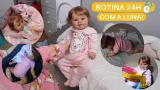 24H ROUTINE ⏰️ WITH REBORN BABY LUNA!