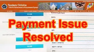 Tender Filing Payment Issue | Tender filing me payment option nahi show kar raha hai | pay problem