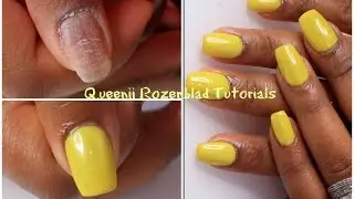 How I apply my acrylic on natural nails - Queenii Rozenblad
