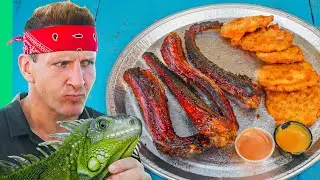 Lizard Tail BBQ!! Most Bizarre Food in Puerto Rico!!