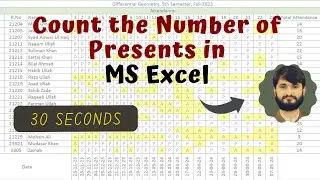 How to count the number of presents in the attendance sheet in Excel  | How to count cells in Excel