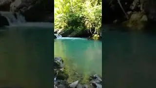 Река Курджипс. Мини-озера после водопада. Поселок Мезмай