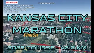 Garmin Kansas City Marathon 2025: 3D Video Course Map | 42.2 km - Kansas City