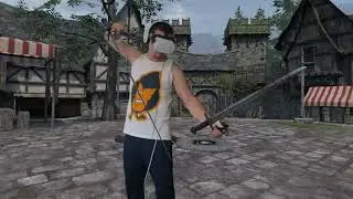Blade and sorcery on meta quest 2 in mixed reality