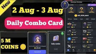 3 August daily combo |hamster kombat daily combo | 2 aug & 3 aug daily combo hamster kombat