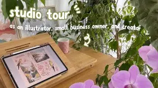 2024 Art studio tour 🪴 My Peaceful houseplant tour & colorful art