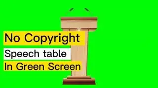 Speech table in green screen | No copyright