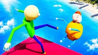 Baldi & Bully in GTA 5: Crazy Ragdolls [Baldi's Basics] - Episode 13