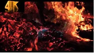 4K Костёр с музыкой / Bonfire with music