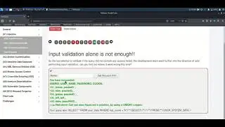 SQL Injection mitigation Input validation alone is not enough!!