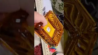 a very nice vintage amber glass ashtray, broken