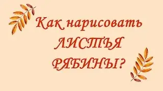 Как нарисовать ЛИСТЬЯ РЯБИНЫ?