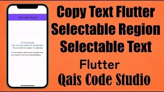 Copy Text in Flutter | SelectableText vs SelectableRegion Widget Explained (Urdu/Hindi)