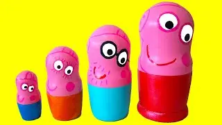 Peppa Pig Nesting Dolls Toy Surprises! Opening Nesting Eggs Blind Bags for Kids!