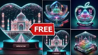 How to Create Crystal Hologram trending AI images | Ramadan Mubarak AI images