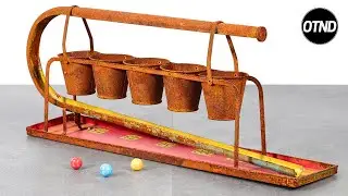 1930's Skil Pail Game Restoration - Vintage Tin Toy