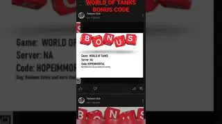 WOT BONUS CODE NA SERVER ‼️ONLY WOT NOT FOR WOTBLITZ ‼️ WORLD OF TANKS