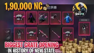 PUBG NEW STATE BIGGEST CRATE OPENING - COSTUME PLAY BAND OPENING 1,90,000+ NC WASTED!😿😾