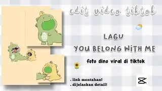 Cara edit video tiktok foto dino viral lagu you belong with me || Capcut