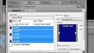 Sony Vegas 11: Adding Scrolling Credits