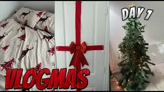VLOGMAS DAY 1| decorate my room with me