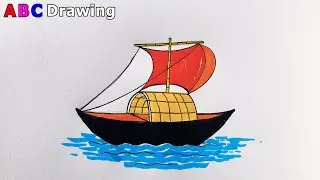 Boat Drawing And Painting | Beautiful Boat Drawing | ABC Drawing #drawing