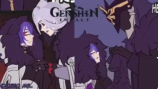 Scaramouche conoce a los fatui - Genshin Impact comic (FANDUB)