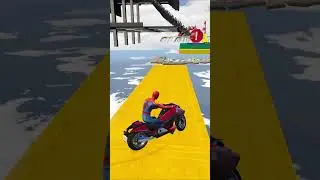 GTAV NEW RAMP CHALLENGE SPIDER-MAN  #shorts