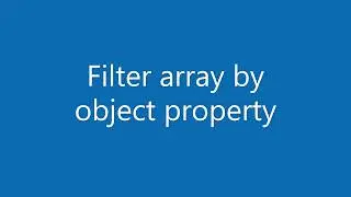 Javascript array filter by object property