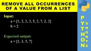 Remove all occurrences of a value from a list | Python shorts