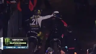 Jason Anderson Swings at Vince Friese Following Crash - Anaheim 2 2017