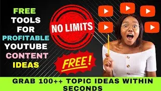 100s of YouTube Content Ideas for Beginners within Seconds with Free Tools: Never Run Out Topics!