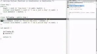 Advanced C++ 5: Virtual Function in Constructor or Destructor